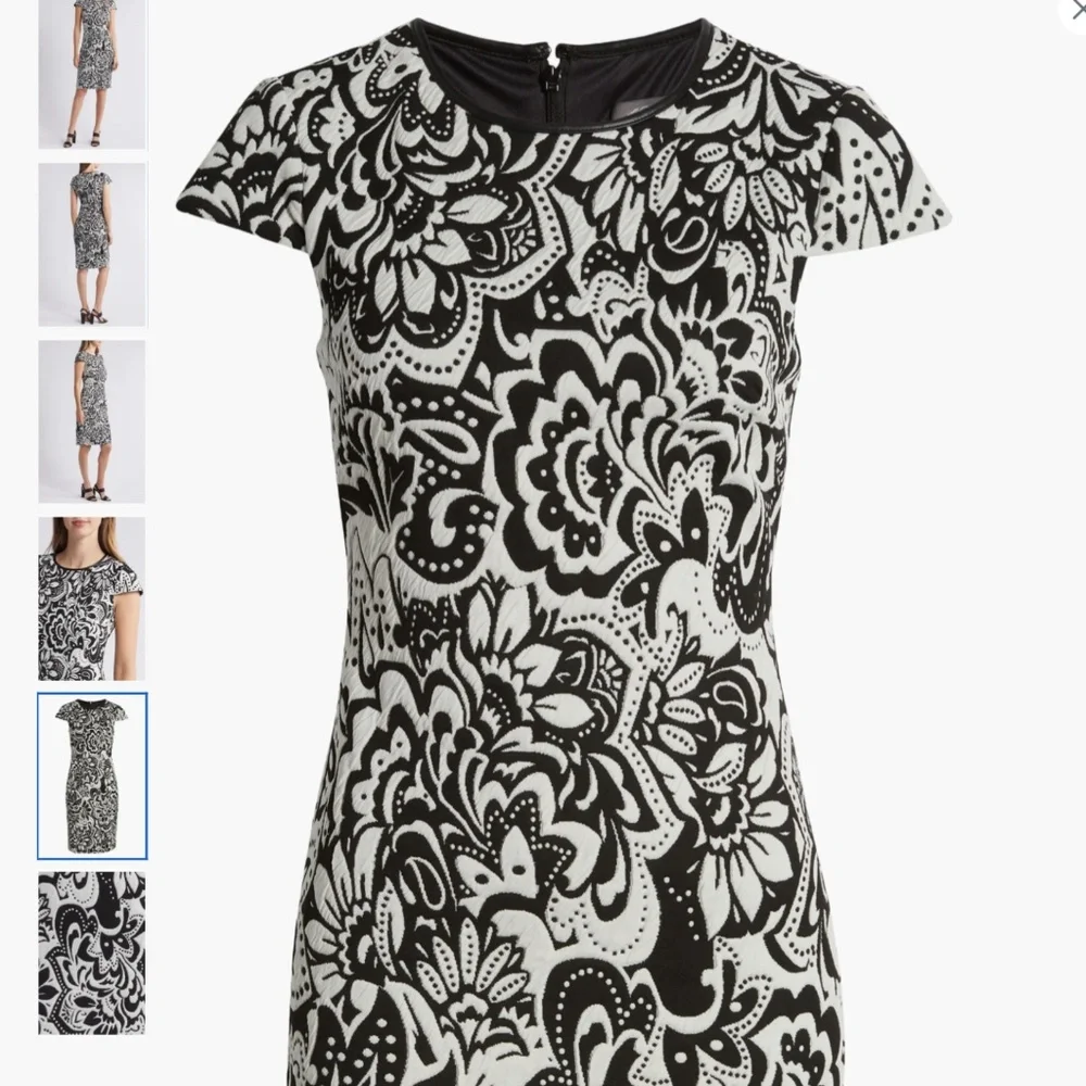 Vince Camuto Floral Jacquard Knit Sheath Dress, size 10 - Picture 3 of 13